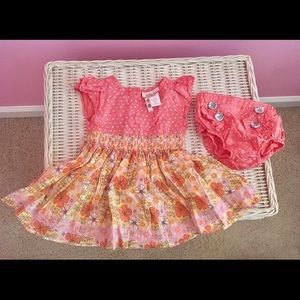 3-6 month, Matilda Jane Dress with Bloomers